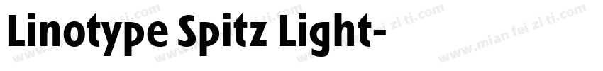 Linotype Spitz Light字体转换
